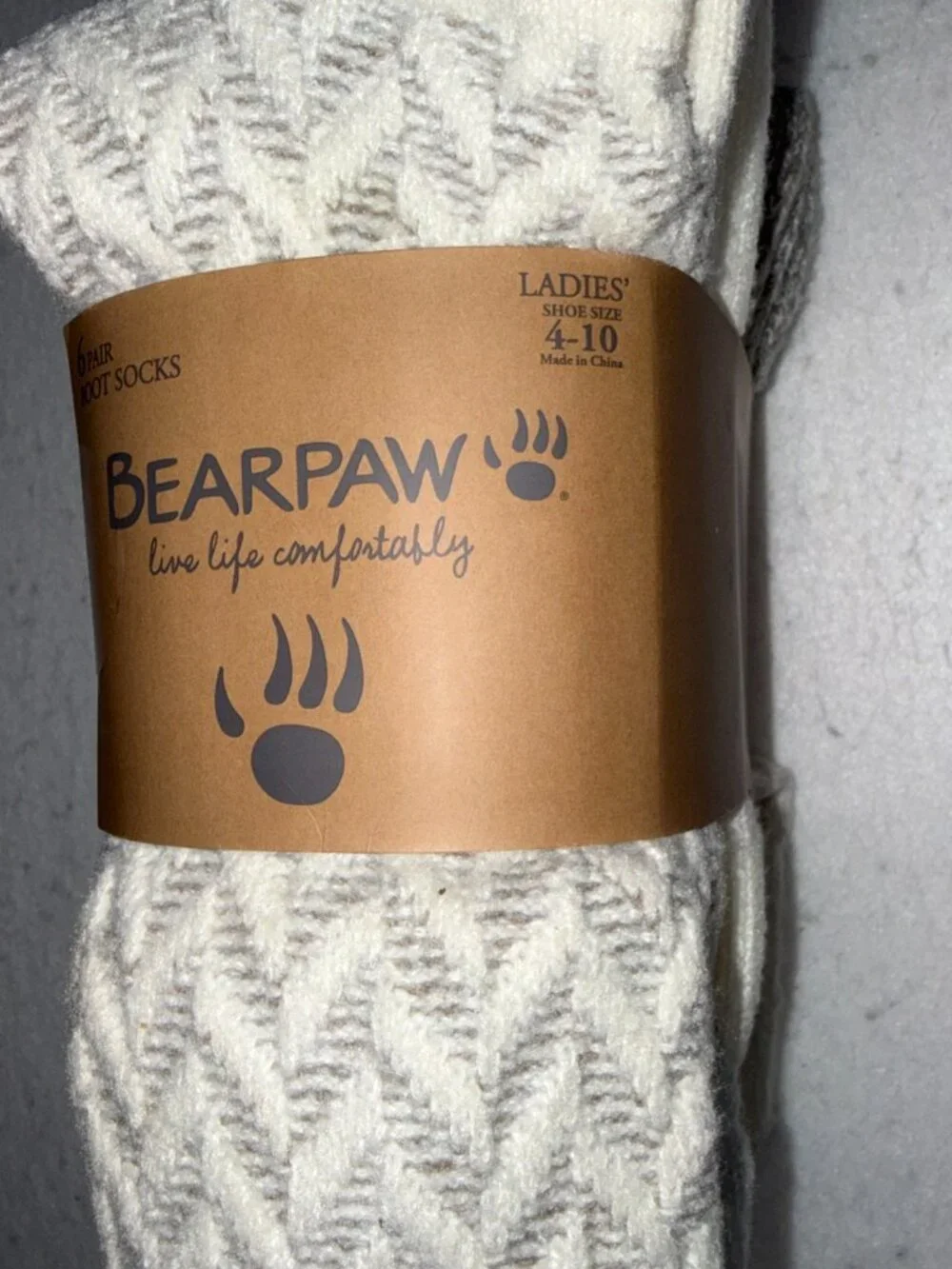 BEARPAW Womens Knit Boot Socks Cozy Comfort Crew 6 Pair Set Winter Warm NWT
